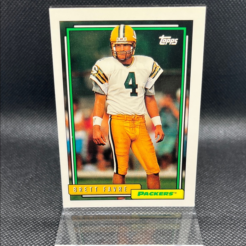 Topps Brett Favre Packers Card - Yellow and White
